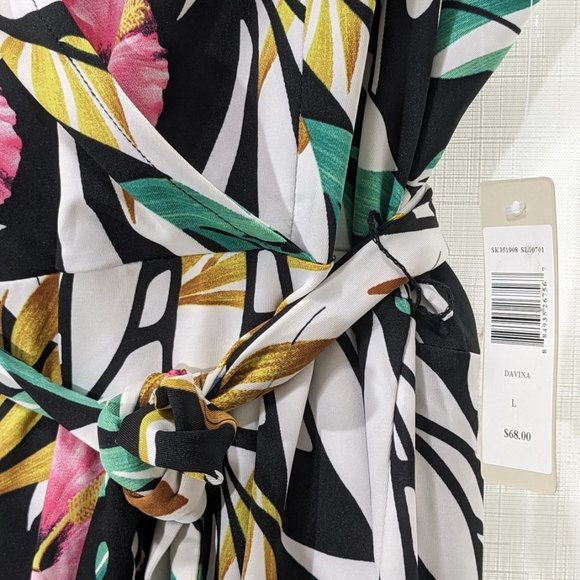 SUNNY LEIGH Dress Medium Colorfull Floral  Knee Lenght Size L Multi-Color - Picture 4 of 10